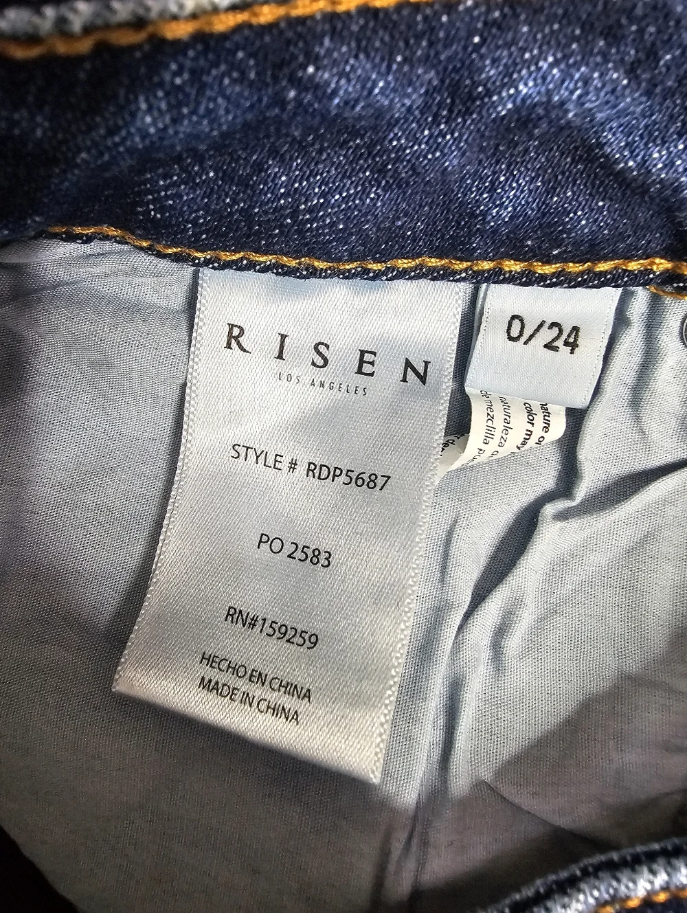 Risen High Rise Wide Leg Trouser Jeans Size 0/24 - Picture 9 of 10